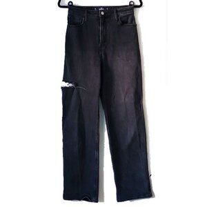 Hollister Ultra High Rise Dad Jeans 25x31 Vintage Stretch Black
